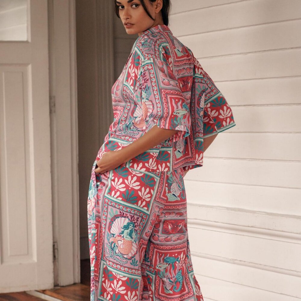 Printfresh Tidal Tape Luxury Pajama Set - Picture 2 of 6